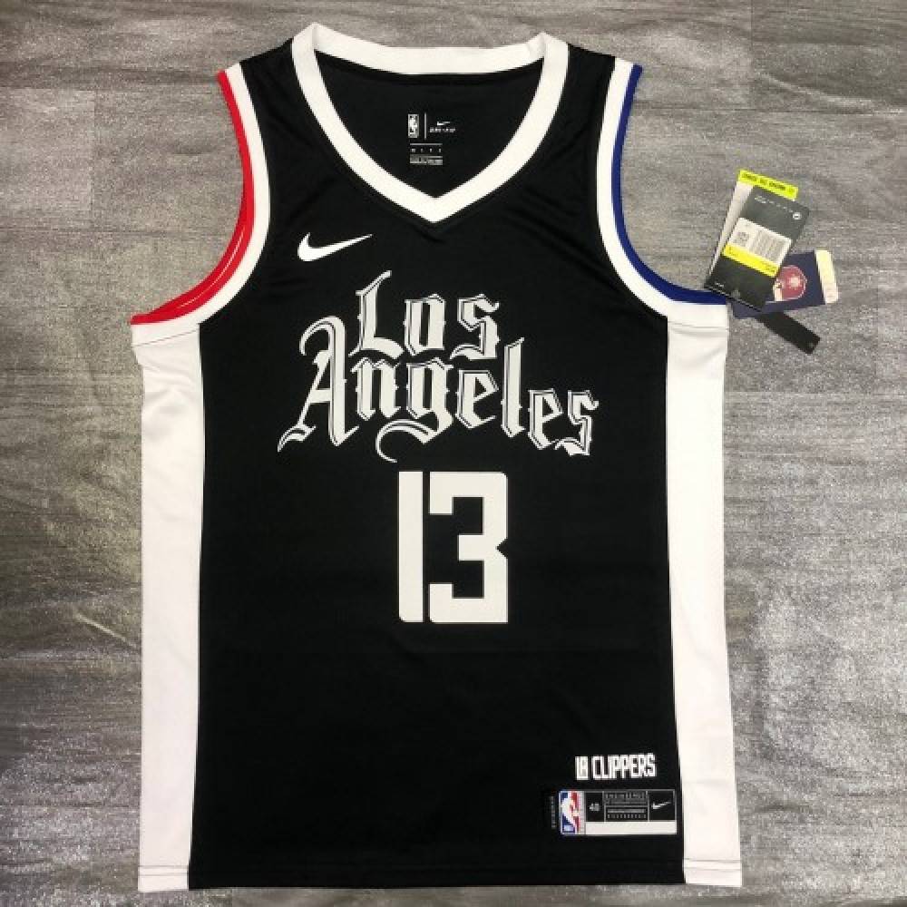 Men's LA Clippers Paul George #13 Black 2020/21 Swingman Player Jersey – City Edition-Pro Kit Vault | Brand New 26/27 Sports Jerseys